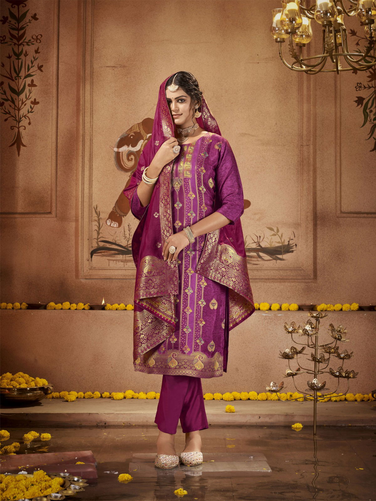 Radhika Banarasi Vol 4 Dola Silk Readymade Suits Catalog
